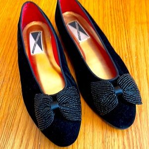 COPY - Mootsies Tootsies Vintage Velvet With Beaded Front Bow. Size 10